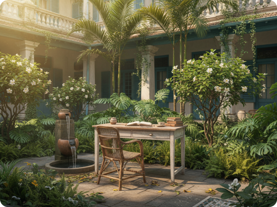 A quiet Colombo courtyard workspace