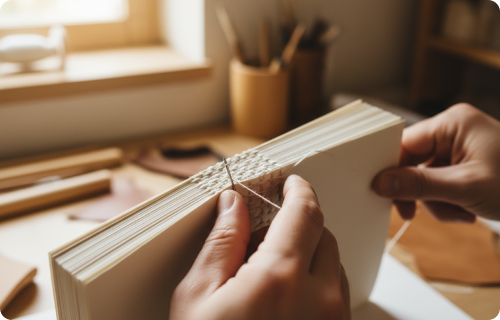 2. Hand-Stitching & Binding